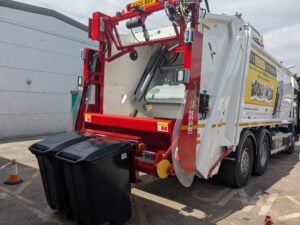 Waste management in Stevenage: A recycling truck on display at the Stevenage Depot Open Day 2025